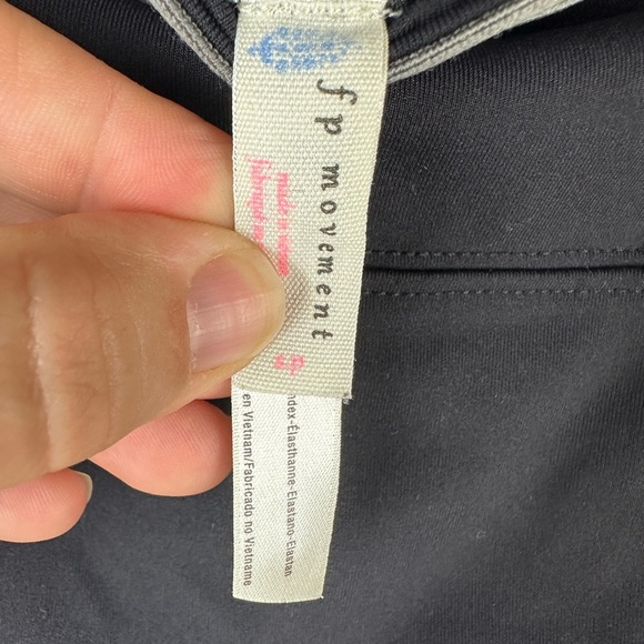 Free People Movement Black Leggings With Zipper Bottom. Size Small. - Picture 5 of 11